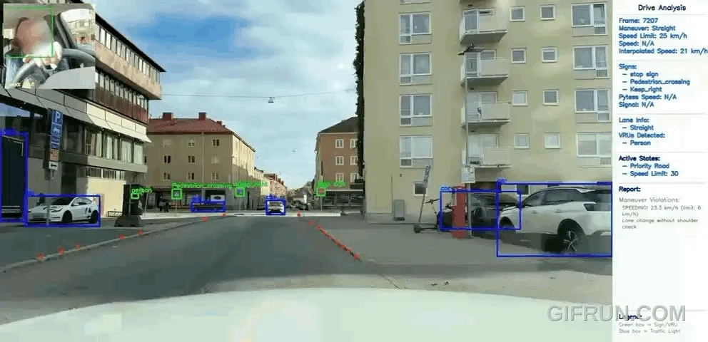 Turn-by-turn guidance during a road test